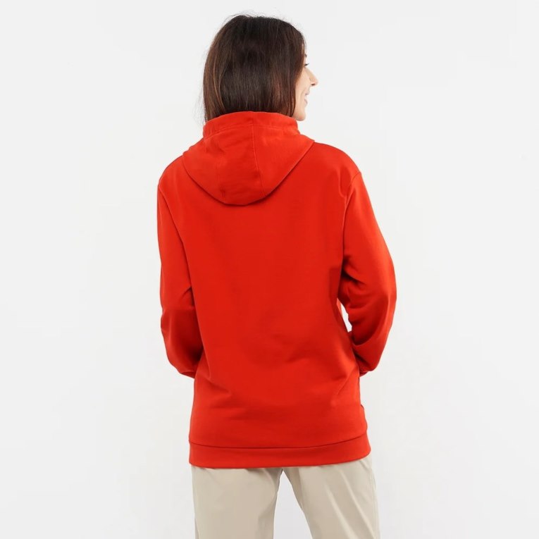 Red Salomon Outlife Logo Summer Women's Hoodie | IE IV2609